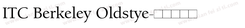 ITC Berkeley Oldstye字体转换